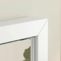 HOMCOM Wandspiegel, 50 x 70 cm, frame in houtlook, eenvoudige montage, incl. schroeven(m-10)