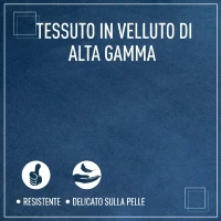 HOMCOM Poltrona da Salotto in Velluto con Imbottitura Spessa, Gambe in Legno e Braccioli, Blu(m-7)