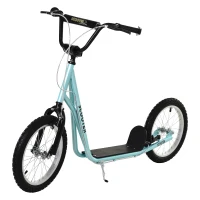 HOMCOM step kinderscooter scooter stadsscooter luchtbanden verstelbaar blauw(m-15)