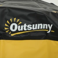 Outsunny Waterdicht Dakkoffer Auto 425L voor Voertuigen met/zonder Dakdrager Bagagebox met 8 Versterkte Riemen Geel(m-13)