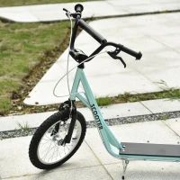 HOMCOM step kinderscooter scooter stadsscooter luchtbanden verstelbaar blauw(m-8)