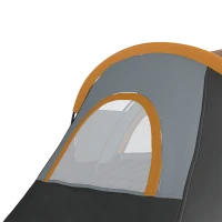 Outsunny Tente de camping familiale 5-6 pers. - tente tunelle imperméable légère ventilée - grande porte + 2 fenêtres gris clair(m-13)