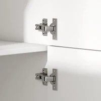 HOMCOM Modern dressoir, 105,4 cm buffetkast met 4 soft-close-deuren en metalen poten, voor eetkamer en keuken, crèmewit(m-9)
