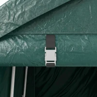 Outsunny 8 x 6.5 ft Outdoor Garden Storage Shed, Waterproof Bike Tent with Double Roll-up Zipper Door for Garden Tools, Green(m-11)