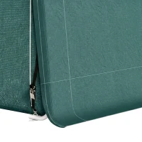 Outsunny 8 x 6.5 ft Outdoor Garden Storage Shed, Waterproof Bike Tent with Double Roll-up Zipper Door for Garden Tools, Green(m-13)