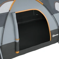 Outsunny 5-6 Man Dome Camping Tent - Light Grey and Black(m-13)