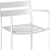 Outsunny Bistroset 3-delig metalen tuinmeubelset met 2 tuinstoelen, glazen tafel, lattenontwerp, roestbestendig(m-13)
