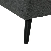 HOMCOM Slaapfauteuil, 3-in-1 inklapbare linnen-slaapfauteuil met verstelbare rugleuning, S-veren, metalen poten, Donkergrijs(m-11)