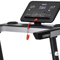 Tapis de Course Electrique Pliable - Aosom.fr x FFHandball - Tapis Roulant 1-12 Km/h 500 W écran LCD 12 programmes Noir(m-13)