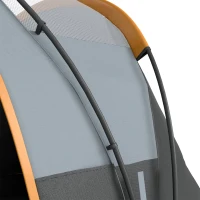 Outsunny Tente de camping familiale 5-6 pers. - tente tunelle imperméable légère ventilée - grande porte + 2 fenêtres gris clair(m-11)