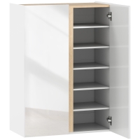 HOMCOM Schoenenkast met soft-close, 6 niveaus en greeploos design, voor maximaal 18 paar, voor hal en entree, houtlook, wit