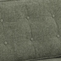 HOMCOM 3 Seater Sofa Button Tufted Upholstered Velvet Couch with Wood Legs for Living Room, Green(m-11)