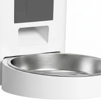 PawHut Automatische Kattenvoeder, 2.4G WiFi, 4L, App-besturing, 1-10 maaltijden, 10s spraakoproep(m-12)