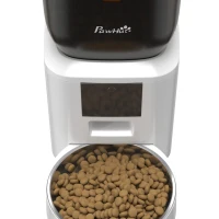 PawHut Automatische Kattenvoeder, 2.4G WiFi, 4L, App-besturing, 1-10 maaltijden, 10s spraakoproep(m-13)