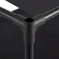 HOMCOM Metalen schoenenrek met stofdichte stoffen hoes, voor 20 paar schoenen, 45 x 30 x 175 cm, zwart(m-12)