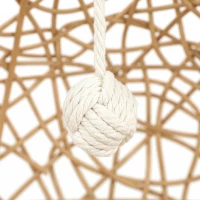 PawHut Rattan kattenmand met wasbaar kussen en speelbal, voor katten tot 10 kg, 45 x 41 x 75 cm, lichtbruin(m-12)
