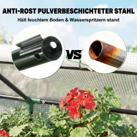 Outsunny foliekas met raam wit 119 x 60 x 60 cm(m-7)