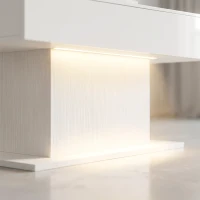HOMCOM LED Salontafel met opbergruimte, hoogglans, modern, 2 lades & afstandsbediening, wit(m-11)