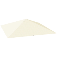 Outsunny Vervangend dak voor paviljoen 3 x 3 m waterafstotend paviljoendak UPF30+ vervangende hoes Oxford-stof, 370 g/m², crème-wit