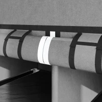 HOMCOM Stoffen kledingkast met deuren, 2 kledingstangen, 10 vakken, grijs(m-13)