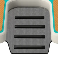 PawHut Opblaasbare Hondenwaterramp Hondenhelling Zwembad 151x102 cm Draagbaar Hondenplatform met Antislip EVA Oppervlak Oranje(m-13)