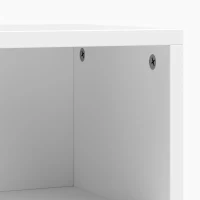 HOMCOM Smalle schoenenkast met 2 kleppen en bovenblad voor hal en gang, wit(m-13)