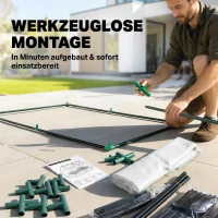 Outsunny foliekas met raam wit 119 x 60 x 60 cm(m-6)