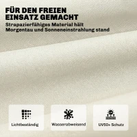 Outsunny Palletkussen Afneembaar Zitkussen met Bevestigingsriemen Palletkussen voor de meeste Ligstoelen 198x65x13cm Beige(m-6)