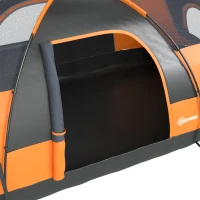Outsunny 5-6 Man Dome Camping Tent - Orange(m-13)