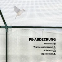 Outsunny foliekas met raam wit 119 x 60 x 60 cm(m-4)