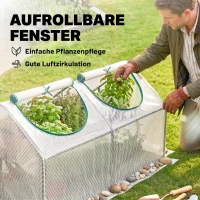 Outsunny foliekas met raam wit 119 x 60 x 60 cm(m-5)