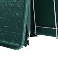 Outsunny 8 x 6.5 ft Outdoor Garden Storage Shed, Waterproof Bike Tent with Double Roll-up Zipper Door for Garden Tools, Green(m-12)