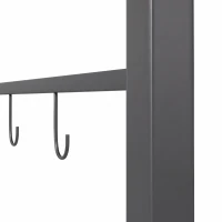 Outsunny Grillpavillon, Grillüberdachung, Regenschutz, Haken für Utensilien, Stahlrahmen, grau, 215 x 150 x 174/220 cm(m-10)