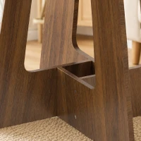 HOMCOM Table à manger ronde pour 4 personnes, Ø 110 x 73,5 cm, table de cuisine avec base croisée, marron(m-13)