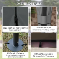 Outsunny Gazebo ca. 3x3m Waterafstotend Stabiel Winterbestendig Tuinpaviljoen met Dubbel Dak Rits-Muggennetten(m-5)