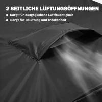 Outsunny Tuinmeubelhoes Winterbestendig Waterdicht V-vormig Anti-UV Hoes 420D Oxford-stof 216x216x78 cm Zwart(m-6)