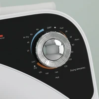 HOMCOM 5kg Vented Tumble Dryer, 1000W Compact Tumble Dryer with 5 Drying Modes, Stainless Steel Tub, White(m-10)