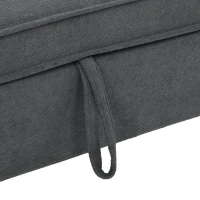 HOMCOM Futon slaapbank, verstelbare rugleuning, 2-zits met 2 kussens, donkergrijs(m-14)