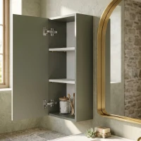 HOMCOM Armoire murale salle de bain avec miroir et éclairage LED, porte ovale, anti-buée, 50x14,5x70cm, doré(m-7)