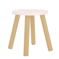 AIYAPLAY Coiffeuse enfant en bois avec miroir et tabouret, table de maquillage enfant avec tiroir et étagère, 3 à 6 ans, rose(m-7)