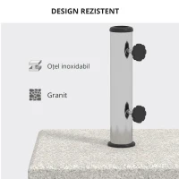 Outsunny Baza pentru umbrela de gradina de 25 kg, gri(m-6)