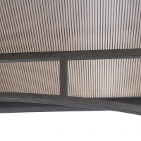Outsunny Foisor de Gradina pentru Gratar din Otel Acoperis Dublu si Rafturi(m-15)