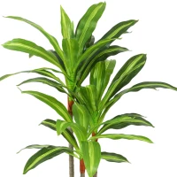 HOMCOM 90cm Lifelike Fake Tree, Artificial Dracaena Tree with Bendable Trunks, Green(m-10)