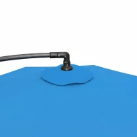 Outsunny 3m Overhanging Parasol, with Base, Weights and Cover - Blue(m-13)