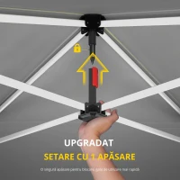 Outsunny Cort Pliabil 3x3 m Pop-up cu UPF50+ 4 Laterale Detașabile Înălțime Reglabilă și Husă de Transport Verde(m-8)
