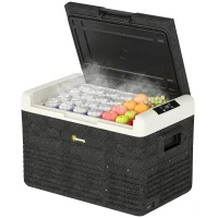 Outsunny 30L Portable Car Refrigerator - Grey and Black(m-1)
