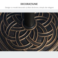 Outsunny Suport pentru umbrela de exterior, 12kg, rotund, Bronz | Aosom Ro(m-7)
