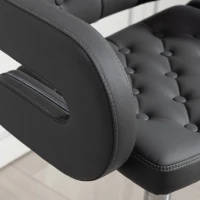 HOMCOM PU Leather Upholstered Swivel Bar Stool, Height Adjustable with Back, Armrest, Footrest, Grey(m-12)
