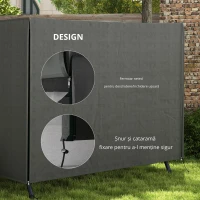 Outsunny Husă pentru balansoar de grădină, husa pentru balansoar Hollywood, prelată de protecție, impermeabilă, 205 x 124 x 164 cm, Gri închis(m-5)