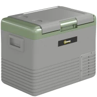 Outsunny 40L Portable Car Refrigerator - Light Green and Grey(m-15)